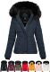 Navahoo Miamor Damen Steppjacke mit Teddyfell