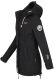 Marikoo Zimtzicke Damen lange Softshell Jacke B614 Schwarz Gr&ouml;&szlig;e XS - Gr. 34