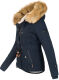 Navahoo Pearl Damen Winterjacke mit Kunstfell Navy Gr&ouml;&szlig;e M - Gr. 38