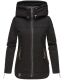 Navahoo Wekoo Damen &Uuml;bergangsjacke mit Kapuze Schwarz  Gr&ouml;&szlig;e M - Gr. 38
