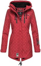 Marikoo Zimtzicke Damen lange Softshell Jacke B614 Rot...
