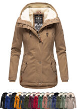 Marikoo Bikoo Damen gefütterte Winterjacke mit Teddyfell
