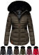 Navahoo Melikaa Damen Winterjacke mit Kunstfellkragen &amp; Kapuze
