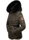 Navahoo Melikaa Damen Winterjacke mit Kunstfellkragen &amp; Kapuze