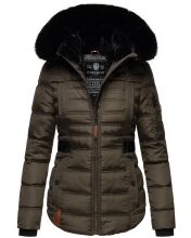 Navahoo Melikaa Damen Winterjacke mit Kunstfellkragen...