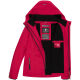 Marikoo Erdbeere Damen &Uuml;bergangsjacke leicht gef&uuml;ttert mit Kapuze Fuchsia Gr&ouml;&szlig;e XS - Gr. 34
