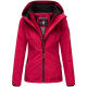 Marikoo Erdbeere Damen &Uuml;bergangsjacke leicht gef&uuml;ttert mit Kapuze Fuchsia Gr&ouml;&szlig;e XS - Gr. 34