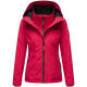 Marikoo Erdbeere Damen &Uuml;bergangsjacke leicht gef&uuml;ttert mit Kapuze Fuchsia Gr&ouml;&szlig;e XS - Gr. 34