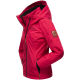 Marikoo Erdbeere Damen &Uuml;bergangsjacke leicht gef&uuml;ttert mit Kapuze Fuchsia Gr&ouml;&szlig;e XS - Gr. 34