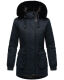 Navahoo Olessaa Damen halblange Winterjacke mit Kapuze Navy M - Gr. 38