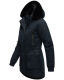 Navahoo Olessaa Damen halblange Winterjacke mit Kapuze Navy M - Gr. 38