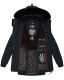 Navahoo Olessaa Damen halblange Winterjacke mit Kapuze Navy M - Gr. 38