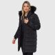 Navahoo Lotusbl&uuml;te Princess Damen lange Winter Steppjacke Schwarz-Gr.M