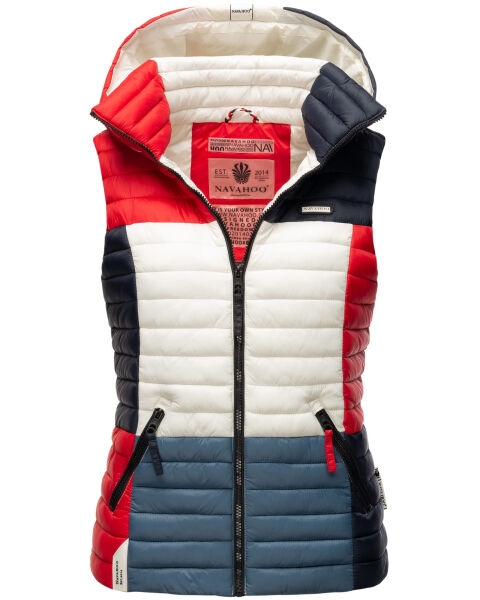 Navahoo Shadaa Multikulti Damen Weste &auml;rmellose Steppweste Multicolour &ndash; French Gr&ouml;&szlig;e XS - Gr. 34