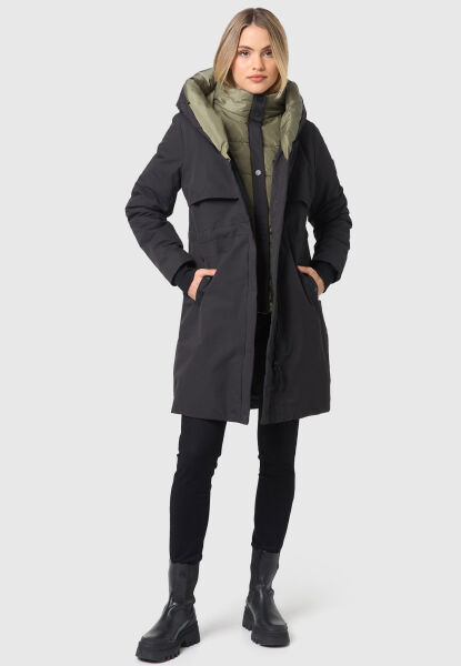 Navahoo Snowelf Damen Winterjacke Schwarz Gr&ouml;&szlig;e XXL - Gr. 44