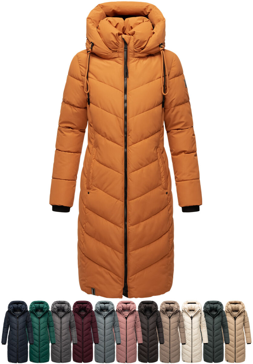 Navahoo Sahnekatzi Damen lange Winter Steppjacke