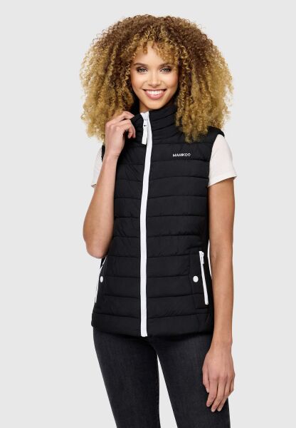 Marikoo Reimii leichte Damen Stepp Weste Schwarz Gr&ouml;&szlig;e XS - Gr. 34